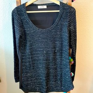 Black round neck sweater